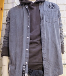 市场上装-衬衫-（实拍）休闲男装衬衫