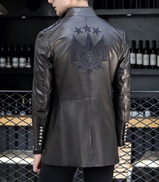 市场上装-皮衣-时尚商务皮衣