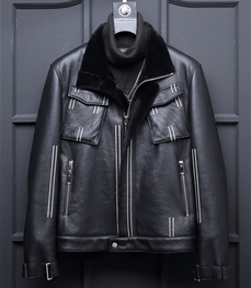市场上装-皮衣-时尚商务皮衣