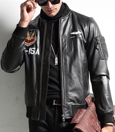 市场上装-皮衣-时尚男装皮衣