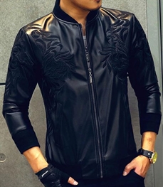 市场上装-皮衣-时尚男装皮衣