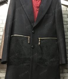 市场上装-中长外套-（实拍）时尚男装中长外套