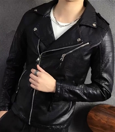 市场上装-皮衣-时尚男装皮衣