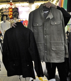市场上装-中长外套-（实拍）休闲男装中长外套