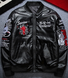 市场上装-皮衣-休闲男装皮衣