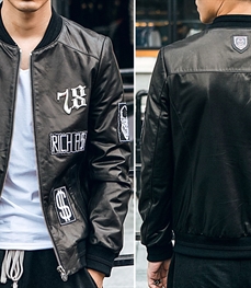 市场上装-皮衣-休闲男装皮衣