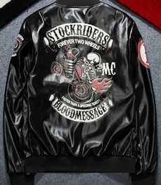 市场上装-皮衣-休闲男装皮衣