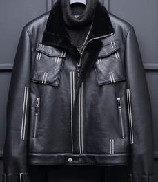 市场上装-皮衣-时尚男装皮衣
