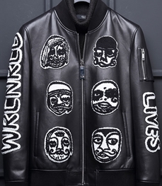 市场上装-皮衣-时尚男装皮衣