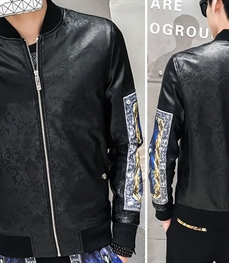 市场上装-皮衣-时尚男装皮衣