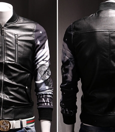 市场上装-皮衣-时尚男装皮衣