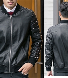 市场上装-皮衣-时尚男装皮衣