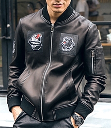 市场上装-皮衣-休闲男装皮衣