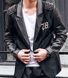 市场上装-皮衣-休闲男装皮衣