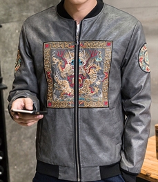 市场上装-皮衣-休闲男装皮衣