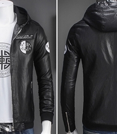 市场上装-皮衣-时尚男装皮衣