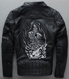 市场上装-皮衣-时尚男装皮衣