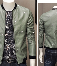 市场上装-皮衣-时尚男装皮衣