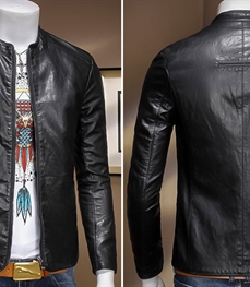 市场上装-皮衣-时尚男装皮衣