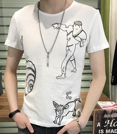 市场上装-T恤-时尚男装t恤