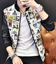 市场上装-皮衣-休闲男装皮衣