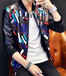 市场上装-皮衣-休闲男装皮衣