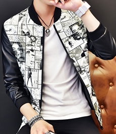 市场上装-皮衣-休闲男装皮衣