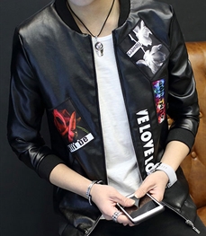 市场上装-皮衣-休闲男装皮衣