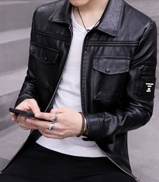 市场上装-皮衣-休闲男装皮衣