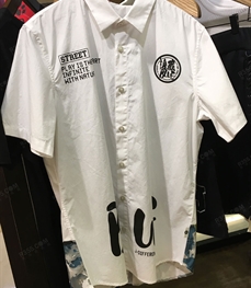 市场上装-衬衫-（实拍）休闲男装衬衫