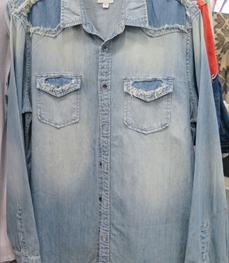 市场上装-衬衫-（实拍）休闲男装衬衫