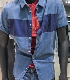 市场上装-衬衫-（实拍）休闲男装衬衫