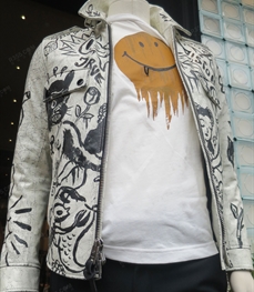 市场上装-皮衣-（实拍）时尚商务皮衣