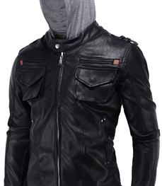 市场上装-皮衣-时尚男装皮衣