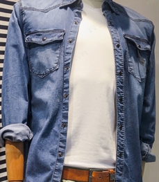 市场上装-衬衫-（实拍）休闲男装衬衫