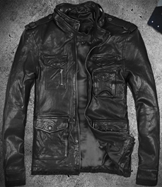 市场上装-皮衣-时尚男装皮衣