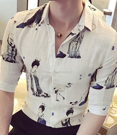 市场上装-衬衫-时尚男装衬衫