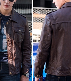 市场上装-皮衣-时尚男装皮衣