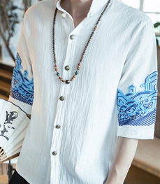 市场上装-衬衫-时尚男装衬衫