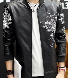 市场上装-皮衣-时尚男装皮衣