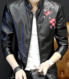 市场上装-皮衣-时尚男装皮衣