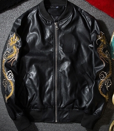 市场上装-皮衣-休闲男装皮衣