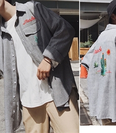 市场上装-衬衫-时尚男装衬衫