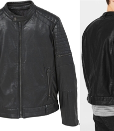 市场上装-皮衣-时尚男装中长外套