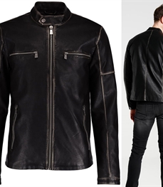 市场上装-皮衣-时尚男装中长外套