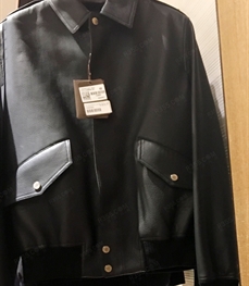 商场品牌-外套-（实拍）时尚商务皮衣