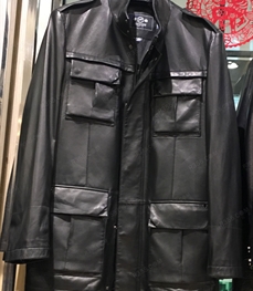 市场上装-皮衣-（实拍）时尚商务皮衣