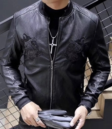 市场上装-皮衣-时尚男装皮衣