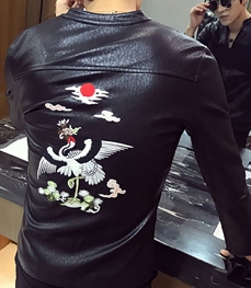 市场上装-皮衣-时尚男装皮衣