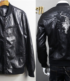 市场上装-皮衣-时尚男装皮衣